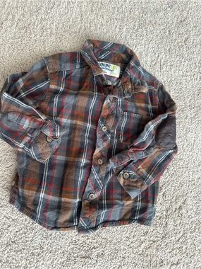 Genuine Kids by OshKosh Plaid Button-Front Shirt